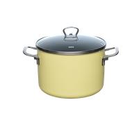 Olla para carne Riess NOUVELLE PUR con tapa de cristal - 6,5 l, amarilla