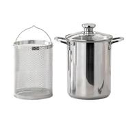 Olla para Espaguetis con Escurridor - Freidora de 4 L | Olla para caldo con colador,Para chefs padres preparar comidas reuniones vacaciones eventos cenas formales apartamentos restaurantes