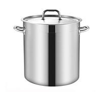 Olla para estofado, 20-70 L, comercial, cubo de sopa de acero inoxidable 304, cubo para estofado/cubo de almacenamiento de aceite con tapa para estufa de gas/cocina de inducción (20 L)