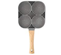 Olla para freír Panqueques Utensilios de cocina duraderos Olla para freír huevos Panqueques de cocina de 4 orificios Panqueques para hamburguesas Sándwiches