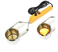 Olla para fundir plomo portátil a mano, conjunto de horno para fundir metales eléctrico de 300W. Rango de temperatura 150-450℃, apta para soldadura, fabricación de moldes para cebo y artesanía D 150W