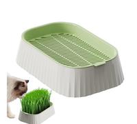 Olla para gatos - Bandeja de germinación para cultivo de gato, contenedor hidropónico de doble capa, herramientas de siembra, caja de vivero para germinación
