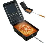 Olla para hacer palomitas de exterior,Antiadherente Utensilio De Cocina Plegable - Olla para Hacer Palomitas con Mango Largo | Para camping, picnic, senderismo, viajes, cocinar, asado al aire libre y