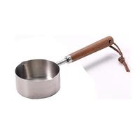 Olla para leche de 600 ml de acero inoxidable 18/10, olla para derretir con boquilla, cafetera griega y cuenco para derretir mantequilla, chocolate y queso, mini cacerola, resistente al calor y apto