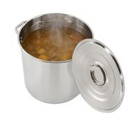 Olla para sopa de acero inoxidable de 35 L, con tapa para inducción y gas