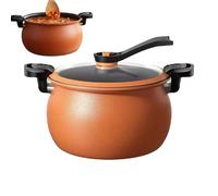 Olla para sopa de aluminio fundido, olla de sopa de acero inoxidable, olla a presión resistente, antiadherente con revestimiento cerámico, olla a presión | Para cocinar, conservar, cocinar al vapor el