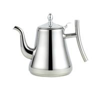 Olla para Tè de Cuello de Ganso de Acero Inoxidable Premium con Infusor - Vertido Preciso para Preparar Tè y Café Perfectos, Seguro para Alimentos(Silver,1.5l)