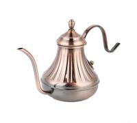 Olla para verter café a mano con boca estrecha para un flujo preciso y constante, construcción de acero inoxidable para una preparación constante (650 ml de cobre)