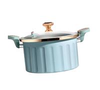 Olla PequeñA 8L Cooking Pot with Lid Pressure Cooking Pot Rice Cooker Slow Cooker Pasta Noodle Pot Stew Pot for Tea Noodles Milk Soup(Blue)