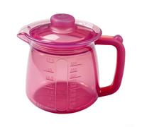 Olla portátil de silicona apta para alimentos para café y leche, diseño compacto para espacios pequeños, dormitorios, caravanas y cabañas (500 ml, color rojo púrpura)