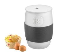 Olla profesional de huevos de cerámica para microondas, máquina rápida de huevos revueltos con capacidad para hasta 4 huevos, cocina de microondas fácil y saludable, ideal para tazas, pasteles,