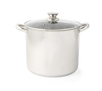 Olla Russell Hobbs Classic Collection de 26 cm: acero inoxidable, tapa de vidrio templado con ventilación de vapor, 11.5 litros de capacidad, acabado espejo, fácil de limpiar, para sopas, guisos