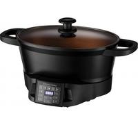 Russell Hobbs Good To Go Multi Cooker - Capacidad 6,5L, 8 Funciones, Tecnología para Cocinar, Servir y Limpiar, Programación Digital, Temporizador, Acero Inoxidable, Tapa Vidrio, Negro - 28270-56