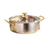 Olla Shabu de acero inoxidable, olla caliente con divisor, olla de inducción antiadherente, olla Shabu Shabu, olla china para cocina de inducción, estufa de gas
