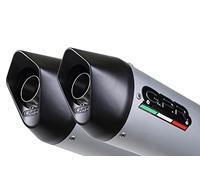Olla silenciosa GPR Honda Vtr 1000 F Firestorm 1997/07 Doble silenciador homologado con tubo de conextion Furore Aluminio Plata