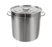 Olla universal de 50 litros de acero inoxidable 201, con tapa retráctil, multifunción, asas y bordes enrollados, guisar, asar y mantener caliente con cocinas de gas, cocina eléctrica