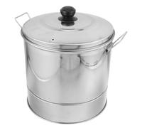 Olla Vaporera de Acero Inoxidable 20l de 3 Capas con Tapa | Cesta Desmontable, Inserto para Arroz al Vapor, Uso en Cocina Doméstica, Acabado Plata