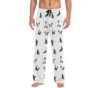 Ollabaky - Pantalones de pijama para hombre, pantalones de dormir con bolsillos, pantalones de descanso, tallas S M L XL XXL, Medium