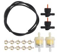 Ollanoos 15 piezas de manguera de combustible interior de 6 mm, juego con 10 abrazaderas de manguera, 2 válvulas y 2 filtros, repuesto para Craftsman, repuesto para Cub Cadet