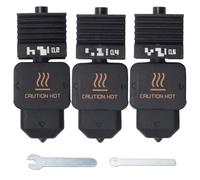 Ollanoos Juego de 3 paquetes de 0,2 + 0,4 + 0,6 mm P2S Hotend compatible con Bambu Lab P2S/X2D/H2D/H2S/H2C, diseño resistente a la obstrucción, adecuado para diferentes materiales de impresión