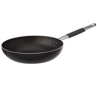 Ollas Agnelli Alblack avellanado Pan de Alta, de Aluminio, de Espesor 3 mm, 8 mm Fondo de inducción, con Mango Tubular de Acero Inoxidable Fresco, Negro, de 28 cm