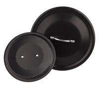 Ollas Agnelli Alblack Cubierta de Aluminio, con Inoxidable Puente Tubular, Negro, 20 cm