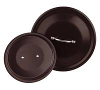 Ollas Agnelli Alblack Cubierta de Aluminio, con Inoxidable Puente Tubular, Negro, 36 cm