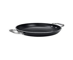 Ollas Agnelli Alblack Pan de Aluminio, 5 mm de Espesor, con 2 Asas en Acero Inoxidable, Negro, 40 cm
