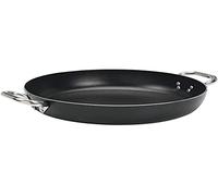 Ollas Agnelli Alblack Pan de Aluminio, Espesor de 3 mm, con 2 Asas en Acero Inoxidable, Negro, 28 cm