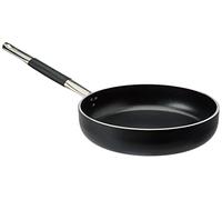 Ollas Agnelli Alblack Pan Radiante Recto, con el Fondo Ajustado, de Aluminio, de 5 mm de Espesor, Manilla de Acero Inoxidable, Negro, 28 cm