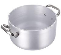 Ollas Agnelli Cazuela cilíndricos, de Aluminio, de Alta Radiante, con 2 Asas en Acero Inoxidable, Plata, 3,3 litros