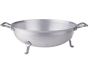 Ollas Agnelli Colador 3 Pies, Aluminio BLTF, con 2 Asas en Acero Inoxidable, Plata, 28 cm