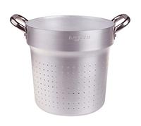 Ollas Agnelli Colador cilíndricos para Pan, de Aluminio, con 2 Asas en Acero Inoxidable, Plata, 24 cm