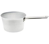 Ollas Agnelli Colador cónicos con Mango y el Gancho de Aluminio Tubular de Acero Inoxidable, 3.4 litros, Plata