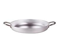 Ollas Agnelli Pan de Aluminio, Espesor de 2 mm, con 2 Asas en Acero Inoxidable, Plata, 32 cm