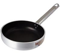 Ollas Agnelli Pan Platinum aluminio liso, 5 mm de espesor, con mango tubular de acero inoxidable, plata, 20 cm