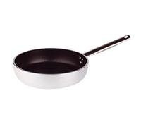 Ollas Agnelli Pan Platinum aluminio liso, 5 mm de espesor, con mango tubular de acero inoxidable, plata, 32 cm