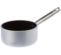 Ollas Agnelli Platinum Cacerola Alta de Aluminio, 5 mm de Espesor, con Mango Tubular de Acero Inoxidable, Plata, 16 cm