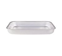Ollas Agnelli Tostador Rectangular Radiante, con 2 Asas, Aluminio, Espesor de 5 mm, Plata, 35 cm
