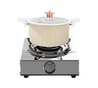 Ollas antiadherentes con tapas | Olla de cocina antiadherente | Suministros de cocina para estufa eléctrica de inducción, camping, hogar, apartamento, cocina, sopa, pasta, salsa, arroz, espaguetis