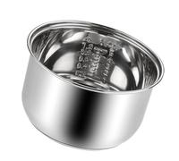 Ollas de acero inoxidable con base de calentamiento uniforme, resistencia a altas temperaturas, cuenco interior de repuesto de acero inoxidable grueso