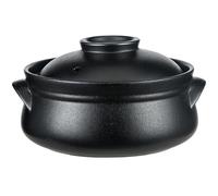 ollas de barro para cocinar, Cacerolas pequeñas de cobre, cuenco coreano grande con tapa, barro doble asa(1L/0.9Quarts)