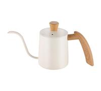 Ollas de café a mano de 350 ml de largo cuello de cisne, ollas de café de acero inoxidable que se vierte sobre hervidor de agua, para camping, portátil, con tapa