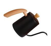 Ollas de café a mano de 350 ml de largo cuello de cisne, ollas de café de acero inoxidable que se vierte sobre hervidor de agua, para camping, portátil, con tapa