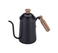 Ollas de café de 650 ml de acero inoxidable que se vierte sobre el hervidor de agua de cuello de cisne, herramienta de cocina para el hogar, oficina, olla de preparación manual, olla de agua con tapa