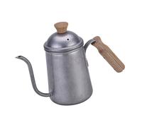 Ollas de café de 650 ml de acero inoxidable que se vierte sobre el hervidor de agua de cuello de cisne, herramienta de cocina para el hogar, oficina, olla de preparación manual, olla de agua con tapa
