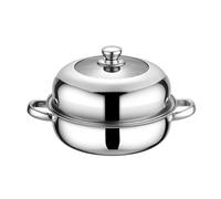 Ollas de vapor de múltiples capas a prueba de óxido, distribución rápida del calor, perfectas para cocineros caseros, olla de vapor multiusos de acero inoxidable