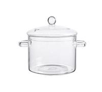 Ollas de Vidrio para Cocinar en la Estufa - 1.9L/64oz - Olla de Vidrio Resistente Al Calor con Tapa, Apta para Microondas y Lavavajillas