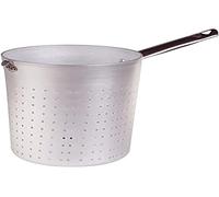 Ollas Mango de Aluminio Agnelli Colador/Scaldapasta cilíndrico con tubulares de Acero Inoxidable, Plata, 26 cm