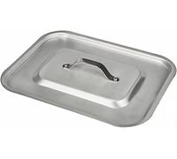 Ollas Plan de Agnelli para Cubrir rectangulares Esquinas Redondas, Aluminio, Plata, 30x23 cm